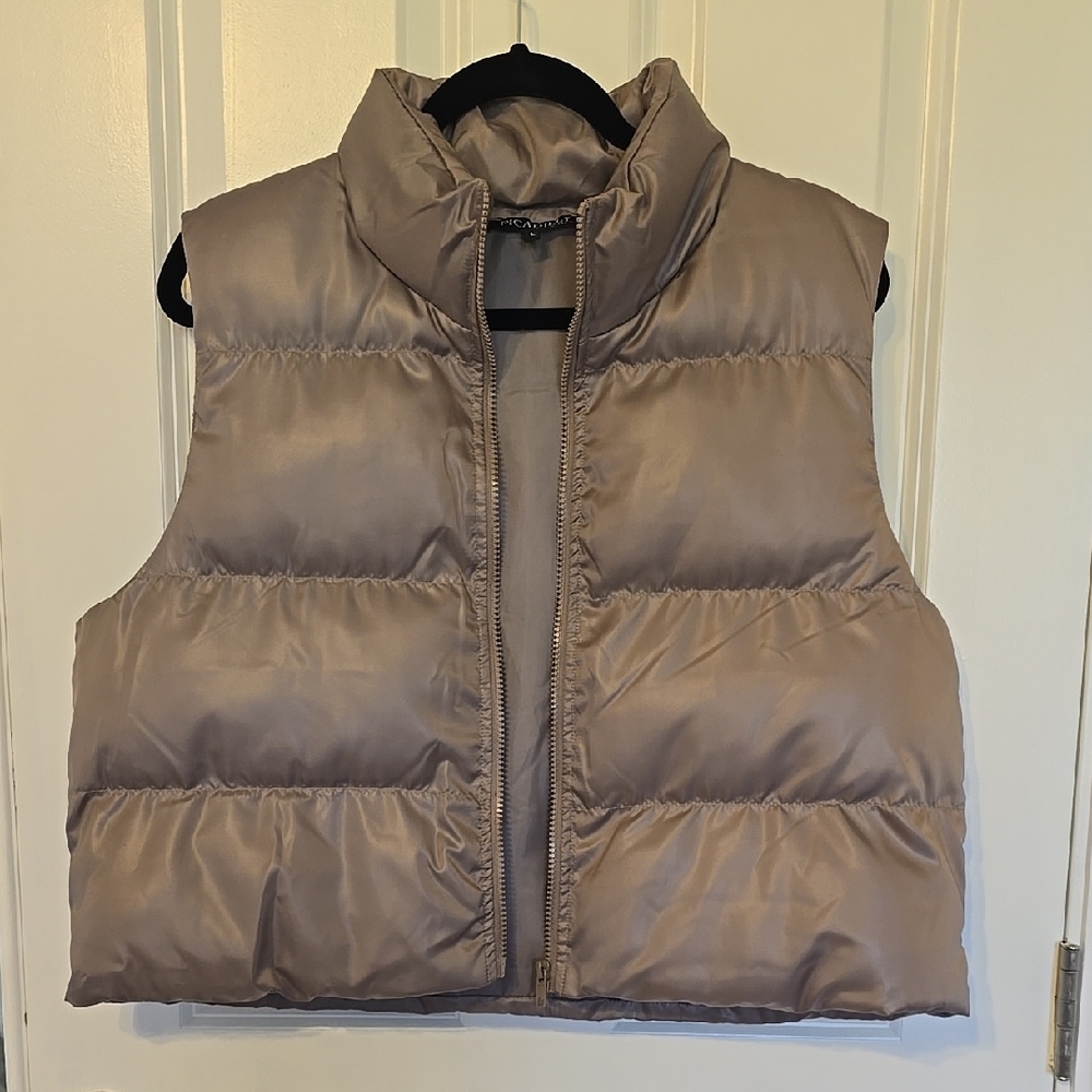 Picadilly Taupe Puffer Vest